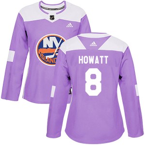 Adidas Garry Howatt New York Islanders Women's Authentic Fights Cancer Practice Jersey - Purple