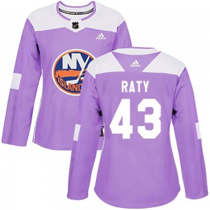 Adidas Aatu Raty New York Islanders Women's Authentic Fights Cancer Practice Jersey - Purple