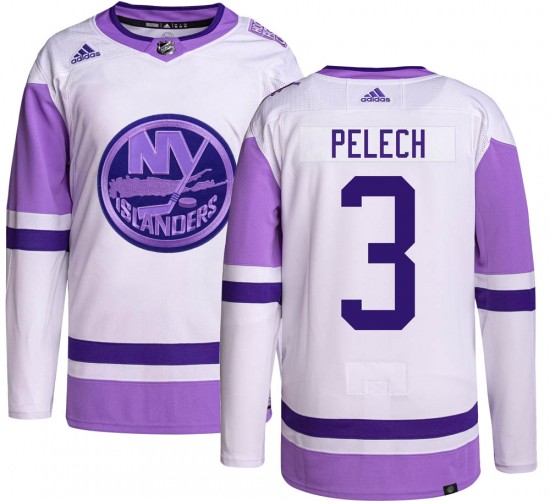 Adidas Men's Adam Pelech New York Islanders Men's Authentic Hockey Fights Cancer Jersey