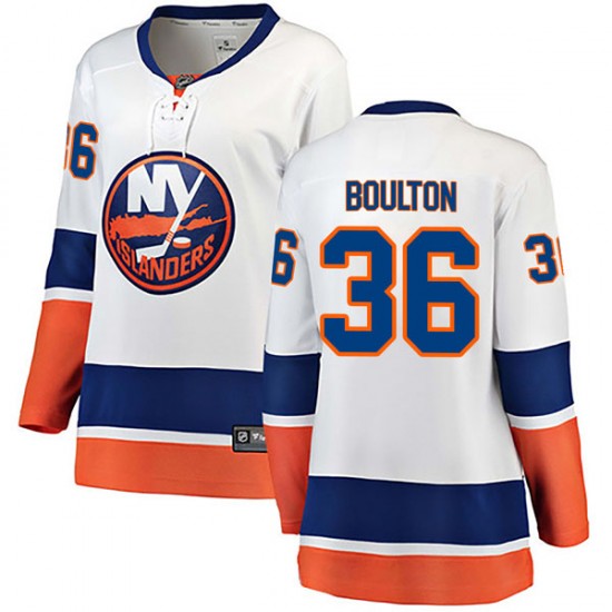 Fanatics Branded Eric Boulton New York Islanders Women's Breakaway Away Jersey - White