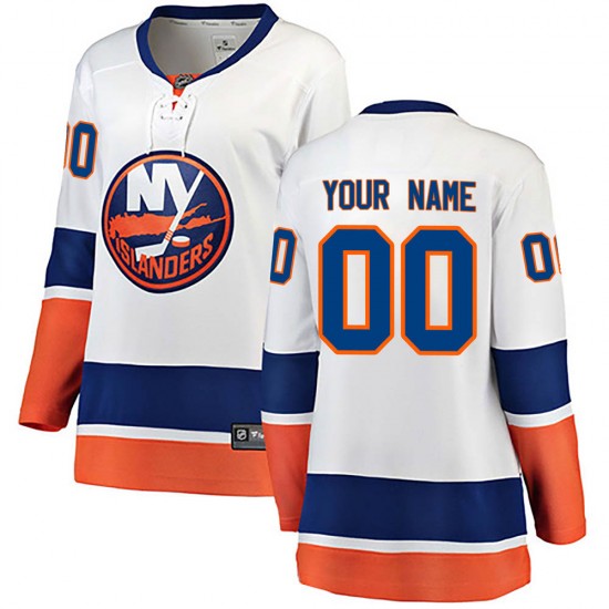Fanatics Branded Custom New York Islanders Women's Custom Breakaway Away Jersey - White
