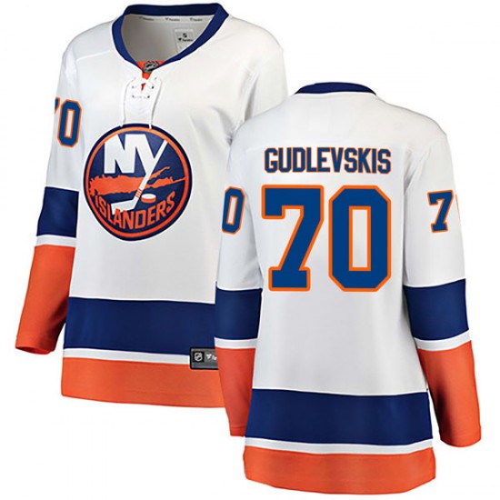 Fanatics Branded Kristers Gudlevskis New York Islanders Women's Breakaway Away Jersey - White
