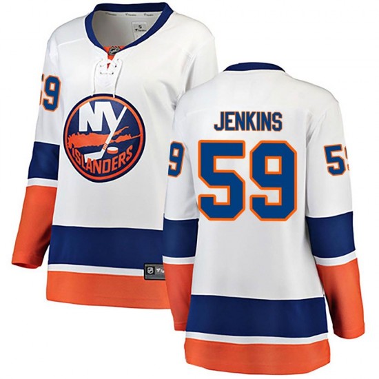 Fanatics Branded Blade Jenkins New York Islanders Women's Breakaway Away Jersey - White
