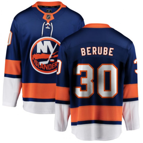 Fanatics Branded Jean-Francois Berube New York Islanders Men's Home Breakaway Jersey - Blue