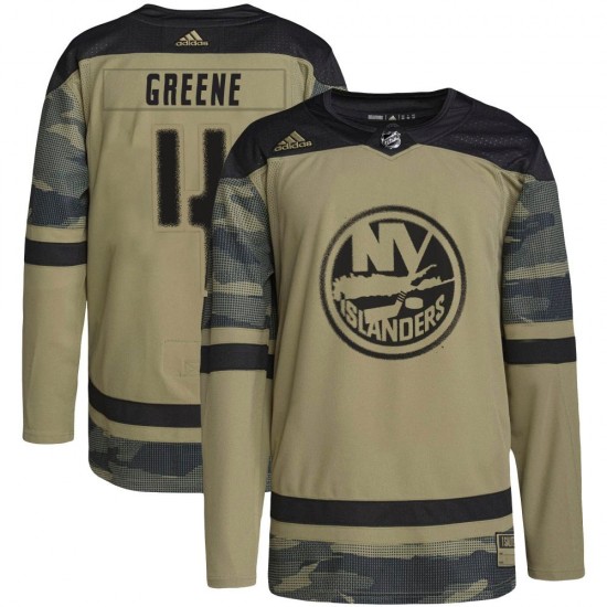 Adidas Andy Greene New York Islanders Men's Authentic Camo Military Appreciation Practice Jersey - Green