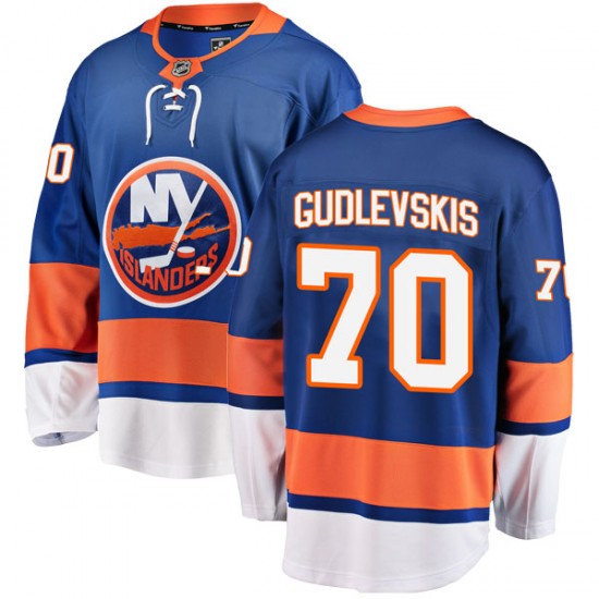 Fanatics Branded Kristers Gudlevskis New York Islanders Youth Breakaway Home Jersey - Blue