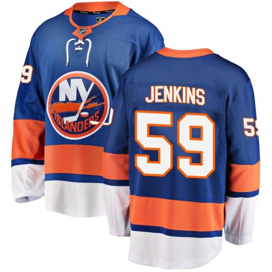 Fanatics Branded Blade Jenkins New York Islanders Youth Breakaway Home Jersey - Blue