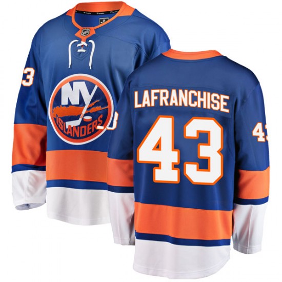Fanatics Branded Kane Lafranchise New York Islanders Youth Breakaway Home Jersey - Blue
