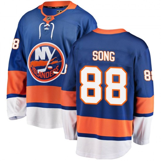 Fanatics Branded Andong Song New York Islanders Youth Breakaway Home Jersey - Blue