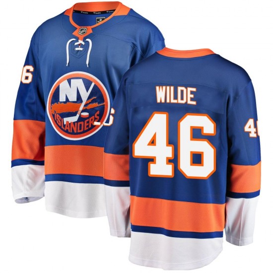 Fanatics Branded Bode Wilde New York Islanders Youth Breakaway Home Jersey - Blue