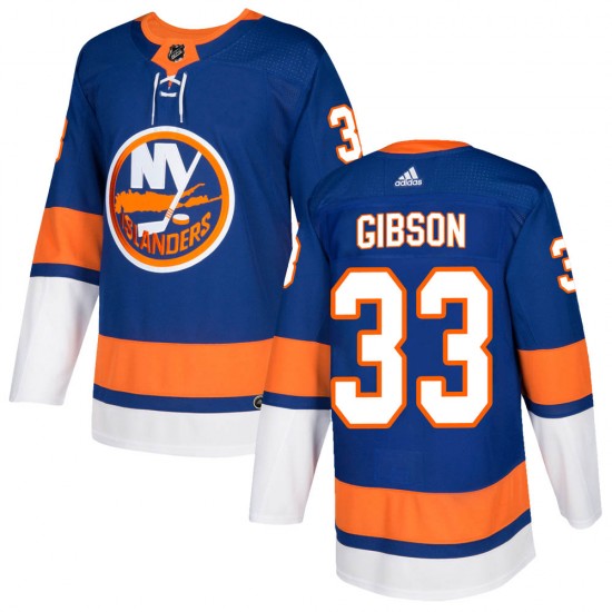 Adidas Christopher Gibson New York Islanders Men's Authentic ized Home Jersey - Royal