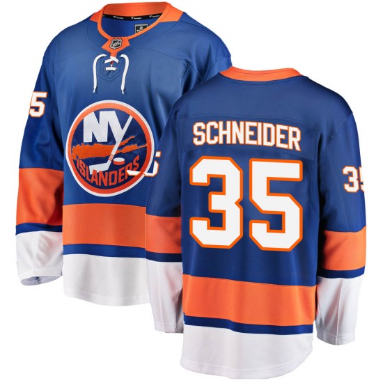 Fanatics Branded Cory Schneider New York Islanders Men's Breakaway Home Jersey - Blue