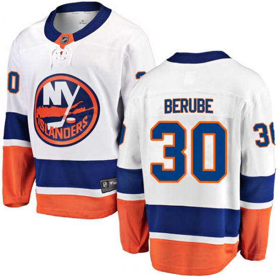 Fanatics Branded Jean-Francois Berube New York Islanders Men's Breakaway Away Jersey - White