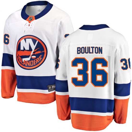 Fanatics Branded Eric Boulton New York Islanders Men's Breakaway Away Jersey - White