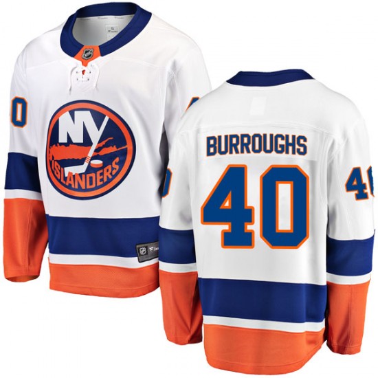 Fanatics Branded Kyle Burroughs New York Islanders Men's Breakaway Away Jersey - White