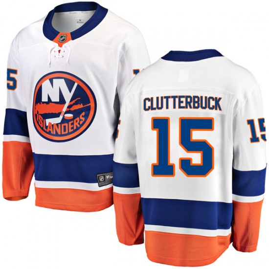 Fanatics Branded Cal Clutterbuck New York Islanders Men's Breakaway Away Jersey - White