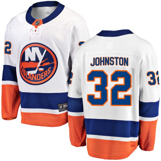 Fanatics Branded Ross Johnston New York Islanders Men's Breakaway Away Jersey - White