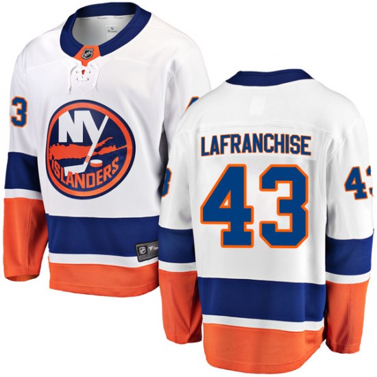 Fanatics Branded Kane Lafranchise New York Islanders Men's Breakaway Away Jersey - White