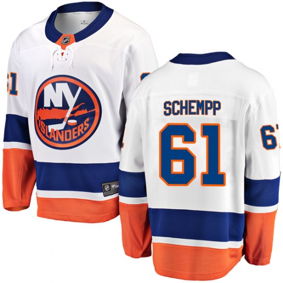 Fanatics Branded Kyle Schempp New York Islanders Men's Breakaway Away Jersey - White