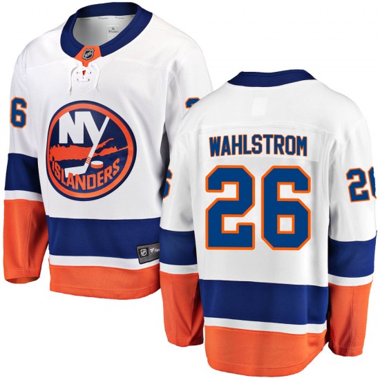 Fanatics Branded Oliver Wahlstrom New York Islanders Men's Breakaway Away Jersey - White