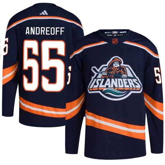 Adidas Andy Andreoff New York Islanders Youth Authentic Reverse Retro 2.0 Jersey - Navy