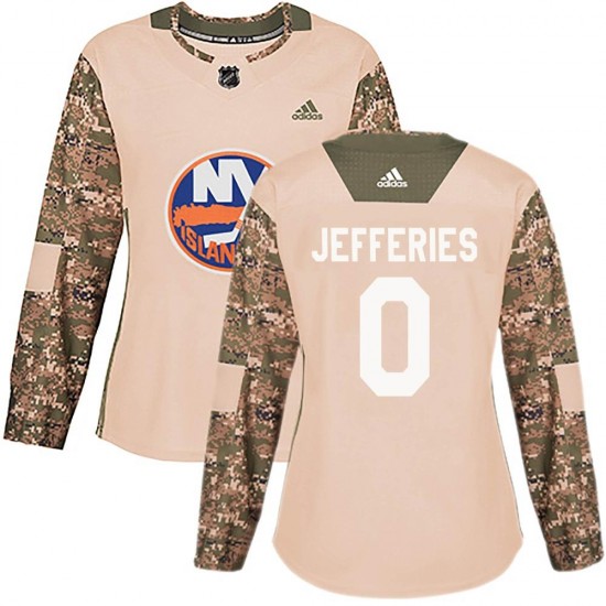 Adidas Alex Jefferies New York Islanders Women's Authentic Veterans Day Practice Jersey - Camo