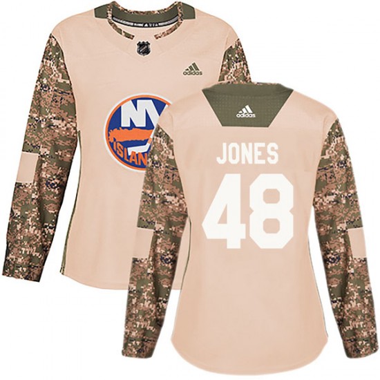Adidas Connor Jones New York Islanders Women's Authentic Veterans Day Practice Jersey - Camo