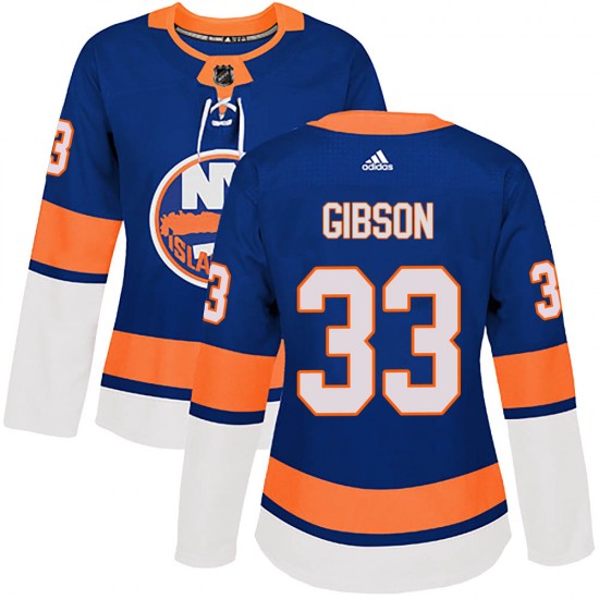 Adidas Christopher Gibson New York Islanders Women's Authentic ized Home Jersey - Royal