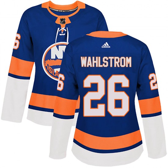 Adidas Oliver Wahlstrom New York Islanders Women's Authentic Royal Home Jersey - Olive