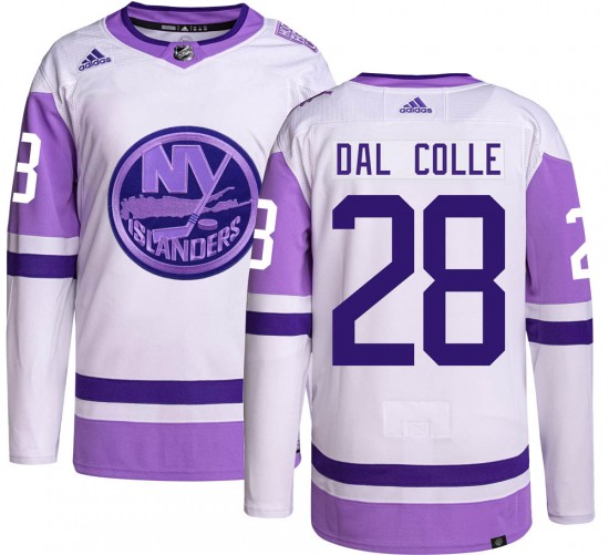 Adidas Youth Michael Dal Colle New York Islanders Youth Authentic Hockey Fights Cancer Jersey