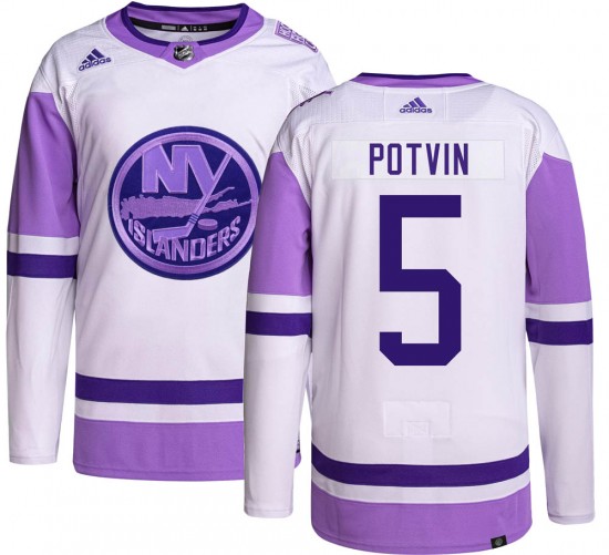 Adidas Youth Denis Potvin New York Islanders Youth Authentic Hockey Fights Cancer Jersey