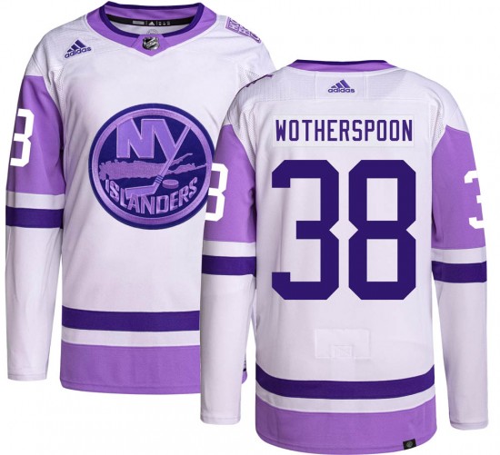 Adidas Youth Parker Wotherspoon New York Islanders Youth Authentic Hockey Fights Cancer Jersey