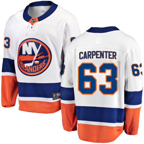 Fanatics Branded Bobo Carpenter New York Islanders Youth Breakaway Away Jersey - White