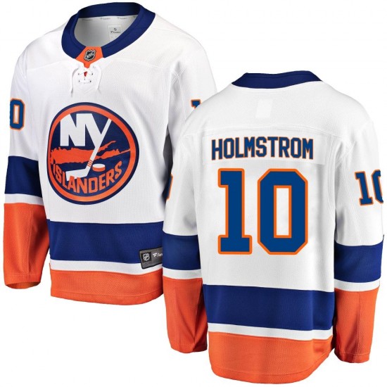 Fanatics Branded Simon Holmstrom New York Islanders Youth Breakaway Away Jersey - White