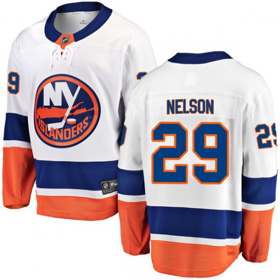Fanatics Branded Brock Nelson New York Islanders Youth Breakaway Away Jersey - White