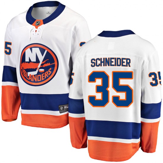 Fanatics Branded Cory Schneider New York Islanders Youth Breakaway Away Jersey - White