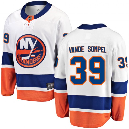 Fanatics Branded Mitchell Vande Sompel New York Islanders Youth Breakaway Away Jersey - White