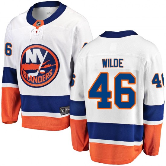 Fanatics Branded Bode Wilde New York Islanders Youth Breakaway Away Jersey - White