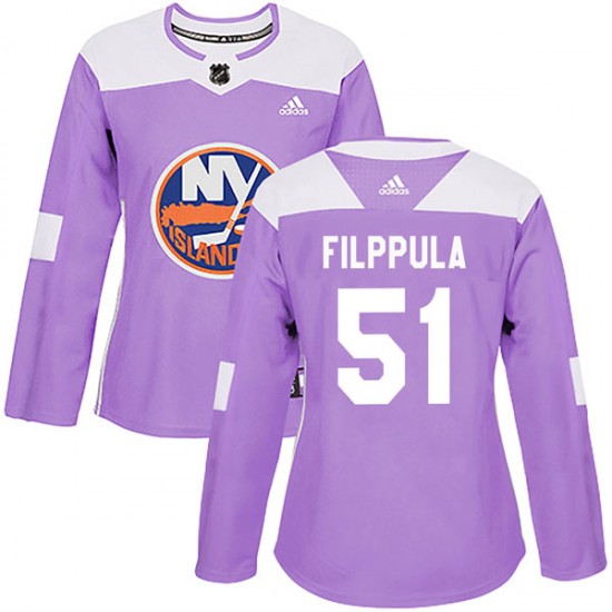 Adidas Valtteri Filppula New York Islanders Women's Authentic Fights Cancer Practice Jersey - Purple
