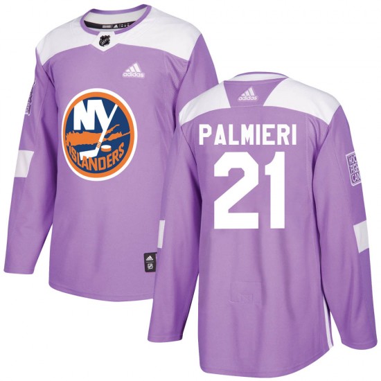 Adidas Kyle Palmieri New York Islanders Men's Authentic Fights Cancer Practice Jersey - Purple
