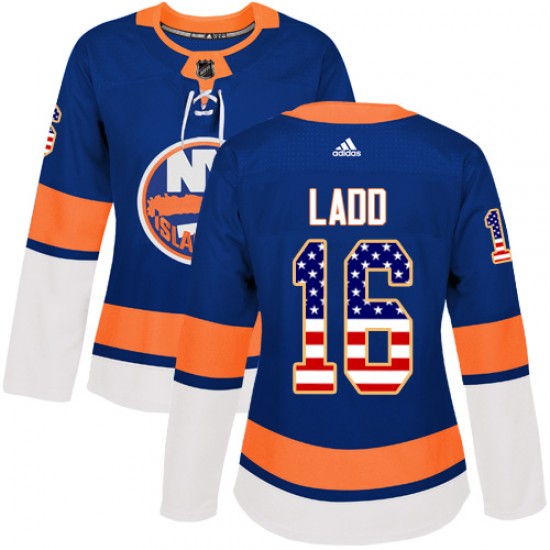 Adidas Andrew Ladd New York Islanders Women's Authentic USA Flag Fashion Jersey - Royal Blue