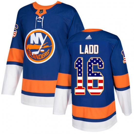 Adidas Andrew Ladd New York Islanders Youth Authentic USA Flag Fashion Jersey - Royal Blue
