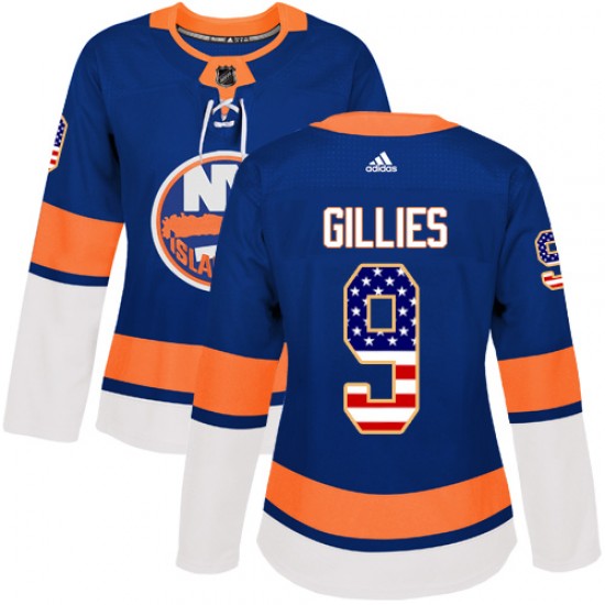 Adidas Clark Gillies New York Islanders Women's Authentic USA Flag Fashion Jersey - Royal Blue