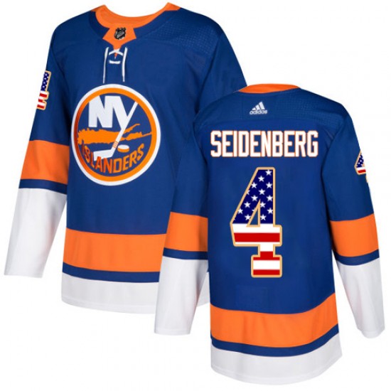 Adidas Dennis Seidenberg New York Islanders Men's Authentic USA Flag Fashion Jersey - Royal Blue