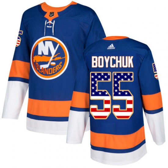 Adidas Johnny Boychuk New York Islanders Men's Authentic USA Flag Fashion Jersey - Royal Blue