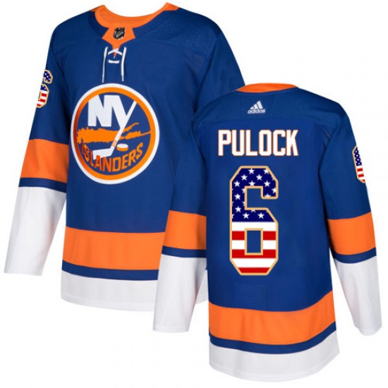 Adidas Ryan Pulock New York Islanders Men's Authentic USA Flag Fashion Jersey - Royal Blue