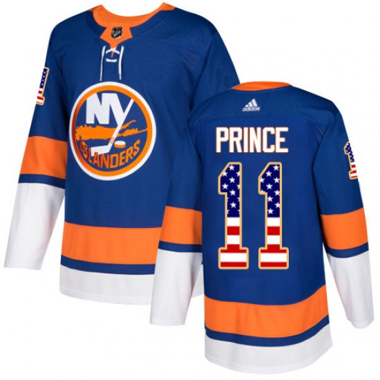 Adidas Shane Prince New York Islanders Men's Authentic USA Flag Fashion Jersey - Royal Blue