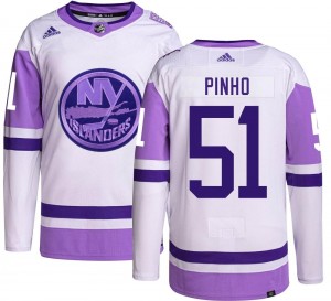 Adidas Men's Brian Pinho New York Islanders Men's Authentic Hockey Fights Cancer Jersey