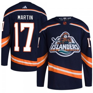 Adidas Matt Martin New York Islanders Men's Authentic Reverse Retro 2.0 Jersey - Navy