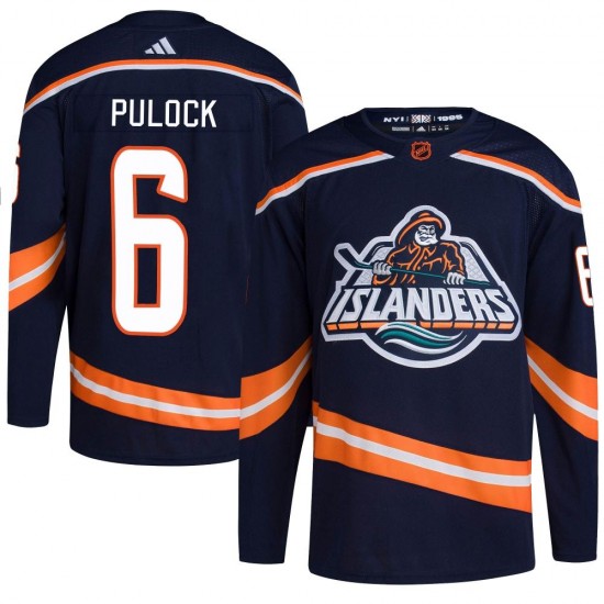 Adidas Ryan Pulock New York Islanders Men's Authentic Reverse Retro 2.0 Jersey - Navy